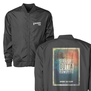 Straight Outta Romulus bomber jacket by Humanist Trek Podcast