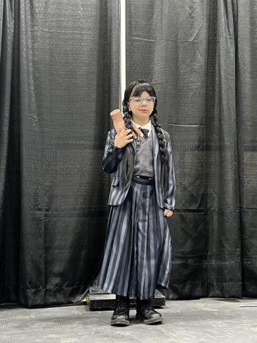 Young Wednesday Addams in the Cosplay Competition