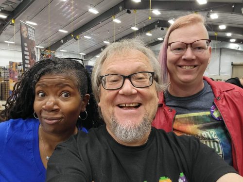 Allie and Sarah with Robbie Rist (TMNT fame)